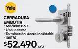 Yale - Cerradura Embutir