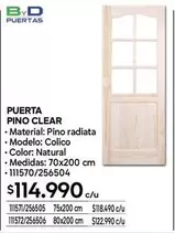 Clear - Puerta Pino