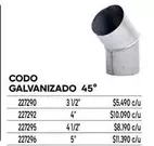 codo - Codo Galvanizado 45°