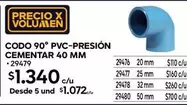 codo - Codo 90 PVC-PRESION 40 Mm