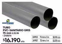 Hoffens - Tubo Pvc-sanitario Gris
