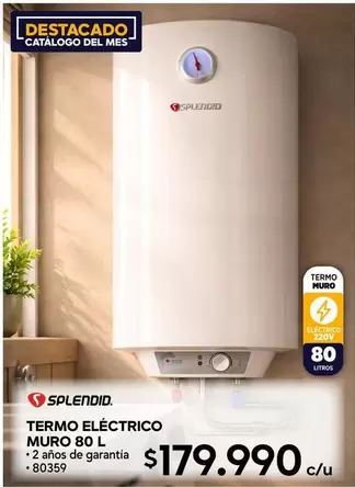 Splendid - Termo Electrico Muro 80 L
