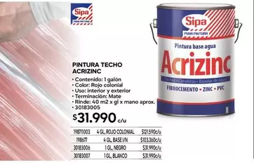 Sipa - Pintura Techo