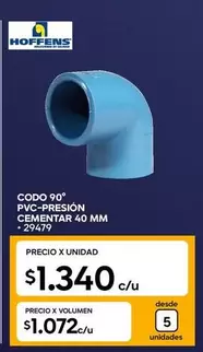 Hoffens - Copo 90° Pvc-presion 40 Mm