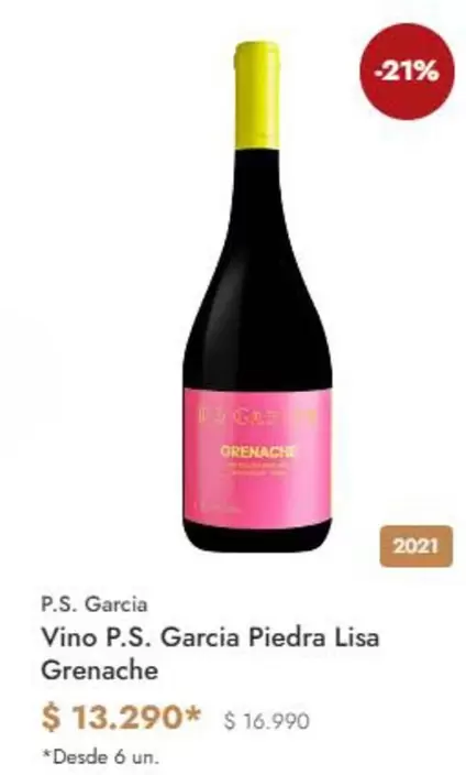 Vino P.S. Garcia Piedra Lisa Grenache