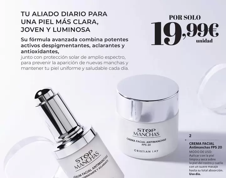 Suave - Crema Facial Antimanchas FPS 20