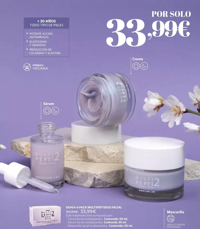 Cristian Lay - Set De 2 Taies Multiestirios Facial