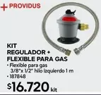Providus - kit regulador + flexible para gas