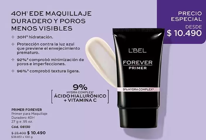 40h' Ede Maquillaje Duradero Y Poros Menos Visibles