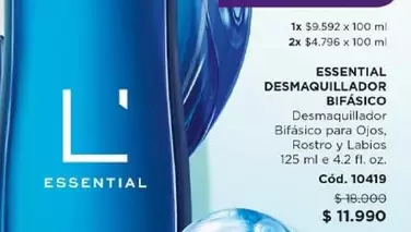 Essential Desmaquillador Bifasico