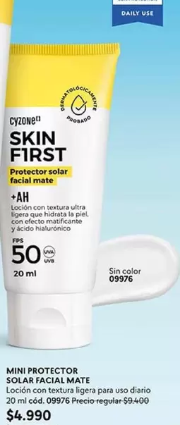 Cyzone - Mini Protector Solar Facial Mate