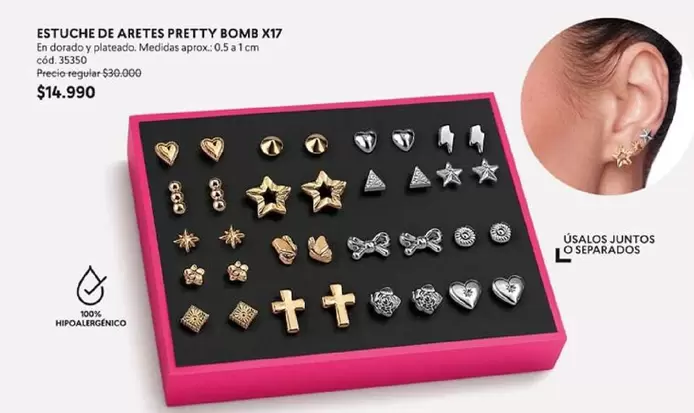 Estuche De Aretes Pretty Bomb X17