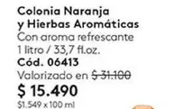 Arom - Colonia Naranja Y Hierbas aticas