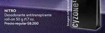 Cyzone - Desodorante Antitranspirante Roll-on
