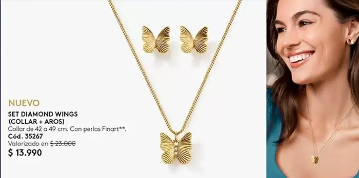 Set Diamond Wings (Collar + Aros)