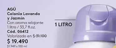 Agú - Colonia Lavanda Y Jazmin