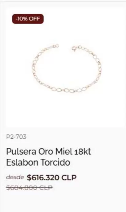 Pulsera Oro Miel