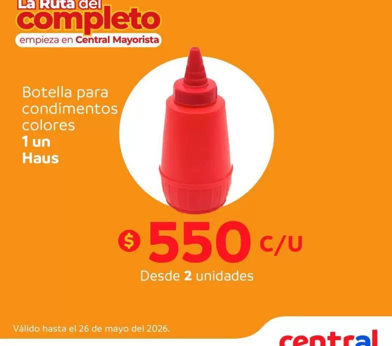 Haus - Botella Para Condimentos Colores 1un