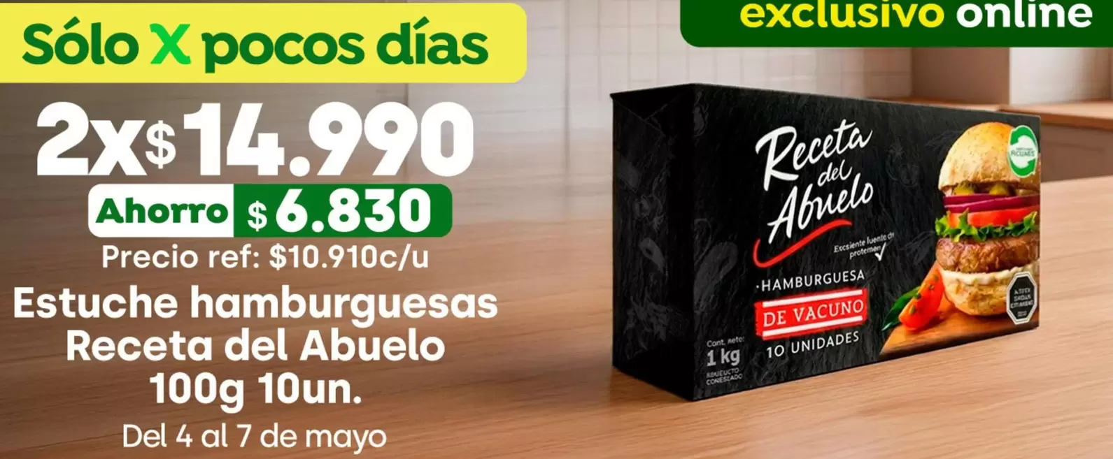 Abuelo - Estuche Hamburguesas Receta Del 100g