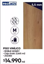 Piso Vinílico Roble Honey