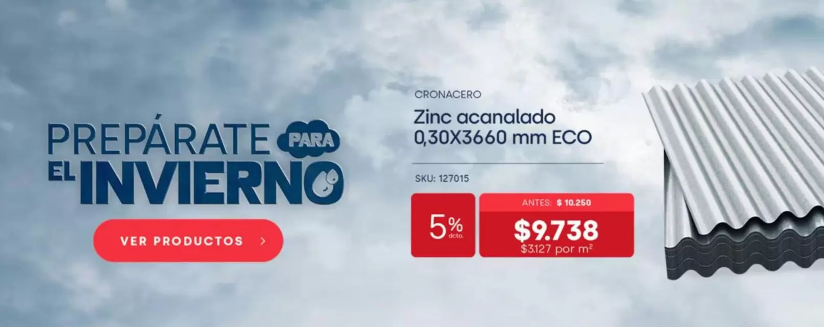 Zinc Cacnolado Q30x660 Mm Eco