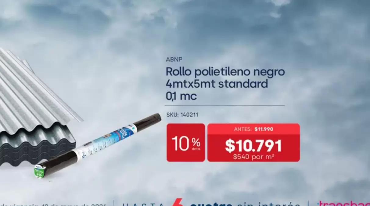 Rollo Polietileno Negro 4mtx5mt Standard