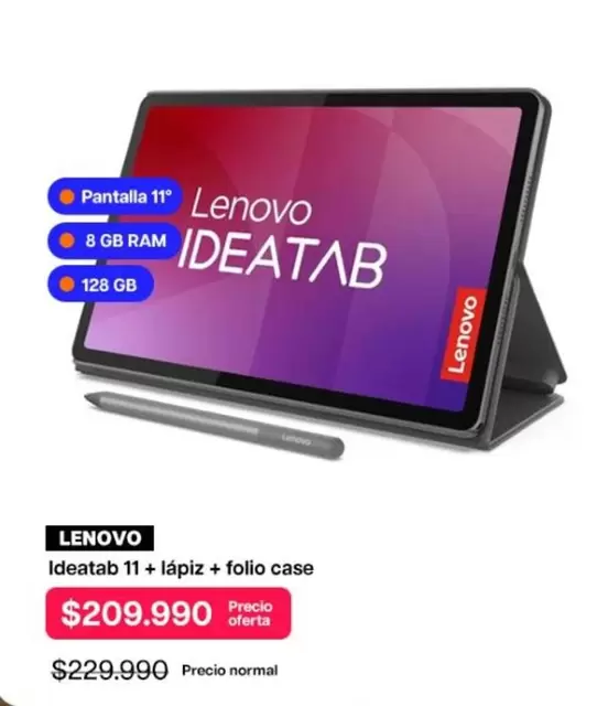 Lenovo - Ideatab 11+lapiz + Folio Case