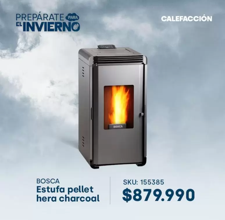 Bosca - Estufa Pellet Hera Charcoal