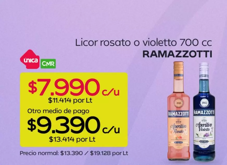 Ramazzotti - Licor Rosato O Violetto