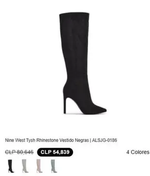 Nine West Trish Rhinestone Vestido Negras