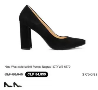 Nine West Astoria 9x9 Pumps Negras