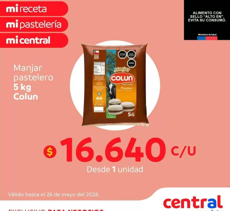 Colun - Manjar Pastelero