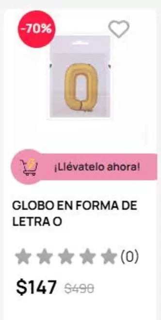 Globo En Forma De Letra O