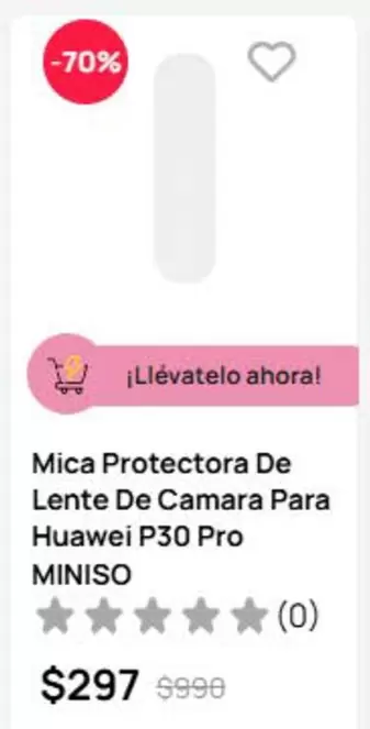 Huawei - Mica Protectora De Lente De Camara Para  P30 Pro