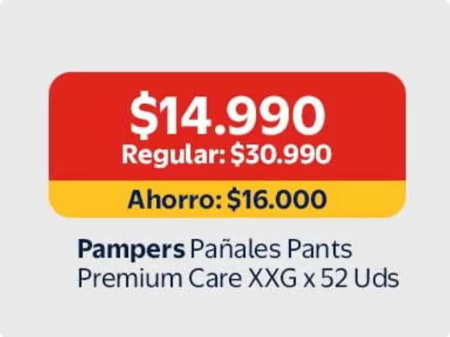 Pampers - Panales Pants Premium Care XXG X 52 Uds
