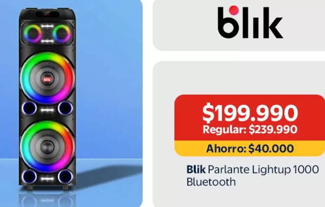 Parlante Lightup 1000 Bluetooth