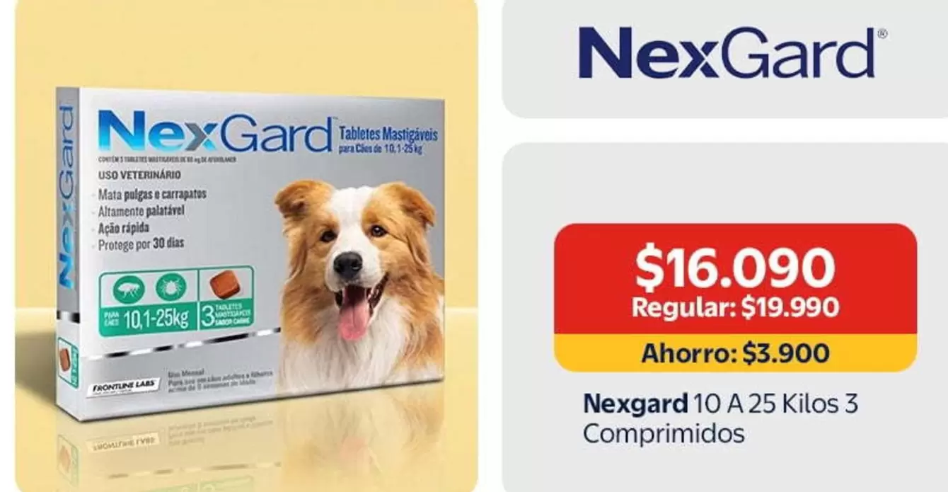 Frontline - Nexgard 10 A 25 Kilos 3 Comprimidos