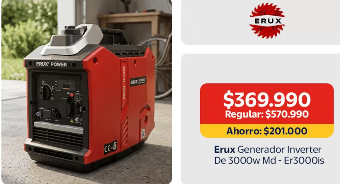 Power - Erux Generador Inverter De 3000w Md-Er3000is