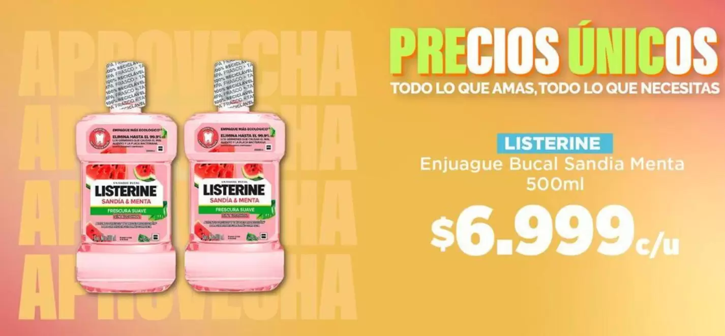 Listerine - Enjuague Bucal Sandia Menta 500ml
