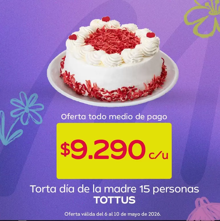 Tottus - Torta Dia De La Madre 15 Personas
