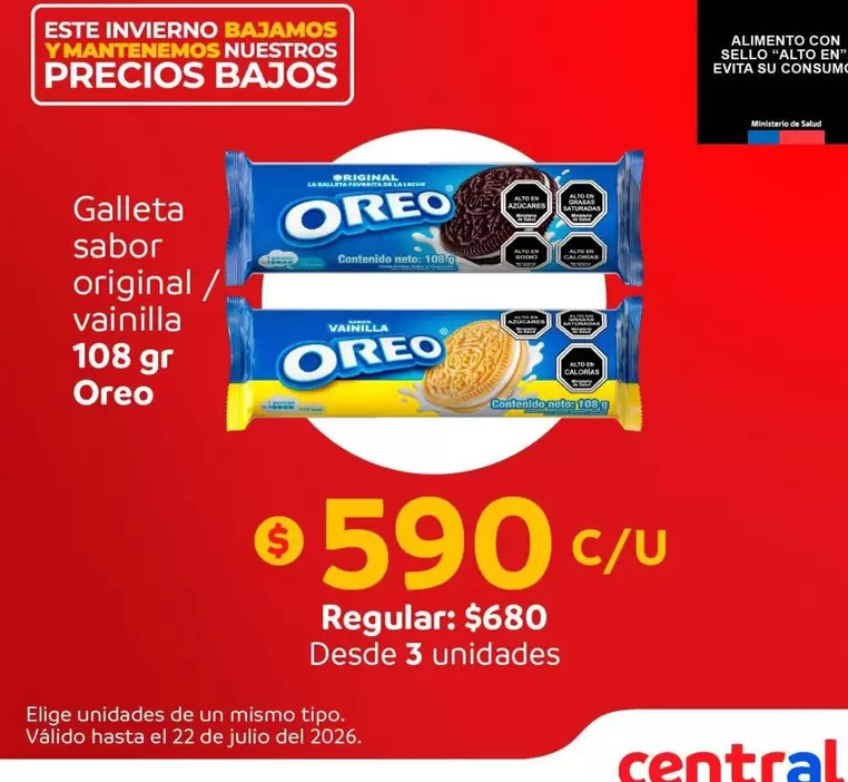 Oreo - Galleta Sabor Original