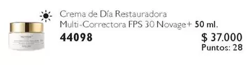 Novage - Crema De Día Restauradora Multi-Correctora FPS 30 +50 Ml.