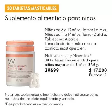 30 Tabletas Masticables