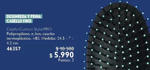Cepillo Cushion, Style PRO Polipropileno, O, Lon-cauchito Tempósastico, 4 Bs, Itadiata