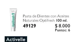Pasta De Dientes Con Aceites Naturales Optifresh
