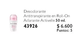 Antitranspirante En Roll-On Aclarante Activelle 50 Ml.