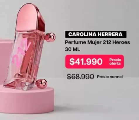 Carolina Herrera - Perfume Mujer 212 Heroes 30 Ml