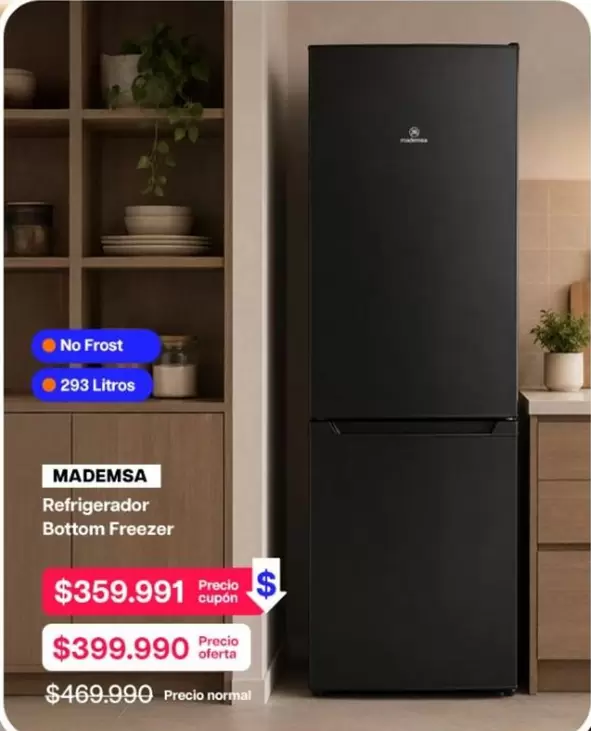 Mademsa - Refrigerador Freezer