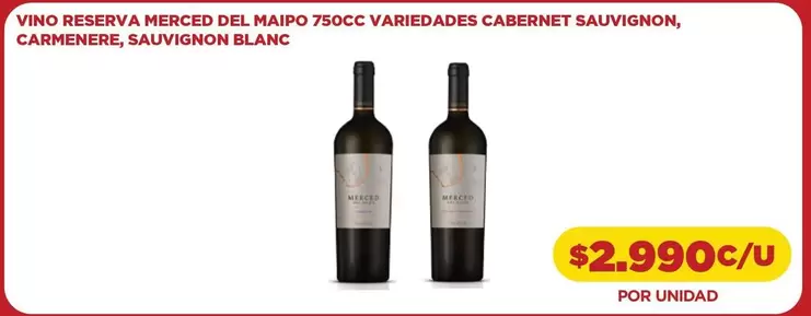 Carmenere - Vino Reserva Merced Del Maipo