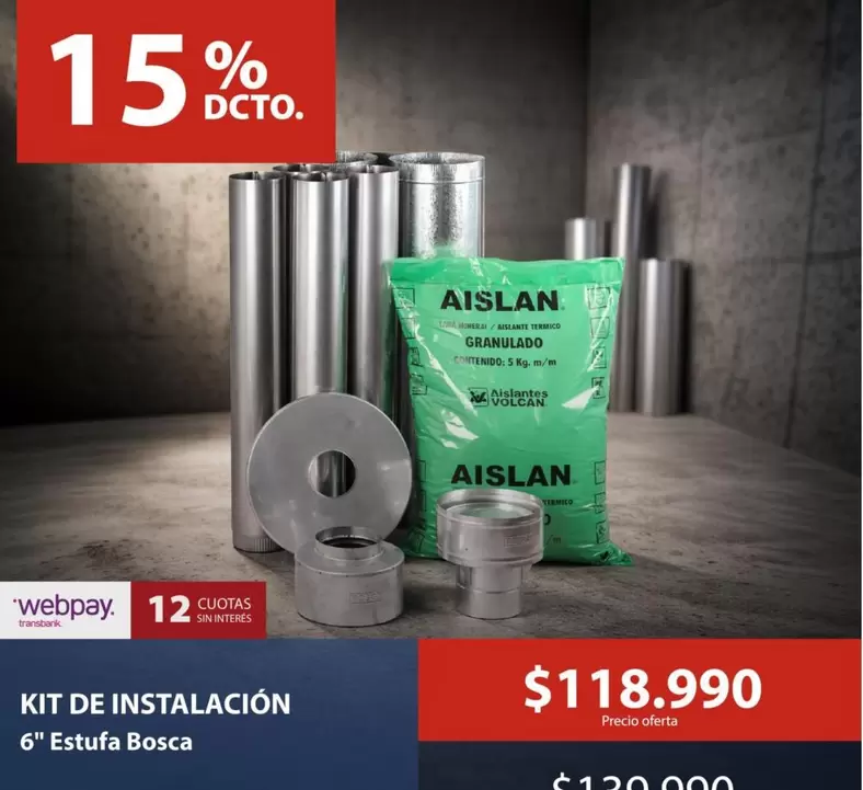 Bosca - Kit De Instalación 6" Estufa